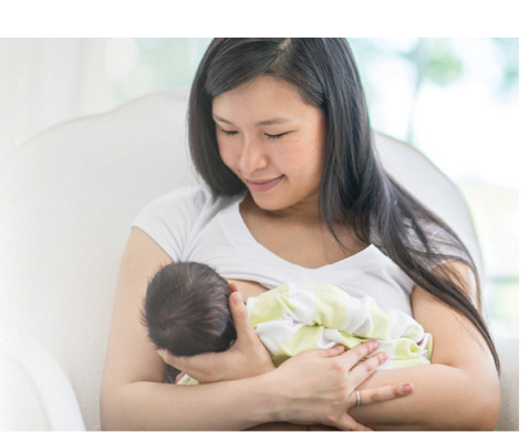 breastfeeding mom and baby